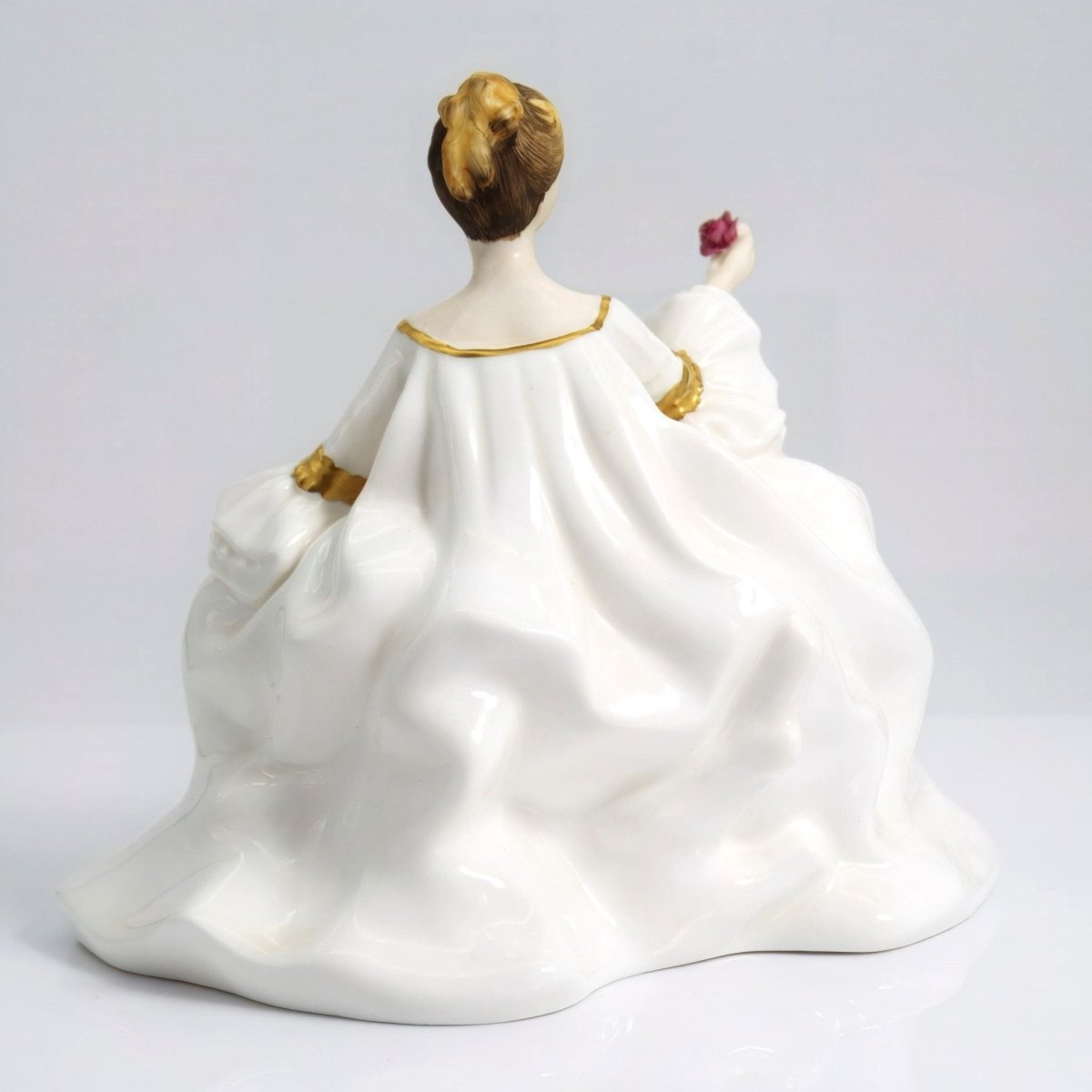 Royal Doulton Royal Doulton My Love HN2339 Porcelain Figurine Unique Shelf Decor Mantle White and Gold Victorian Romantic Rose Floral Bridgerton Downton - Porcelain Figurine ClassyTea