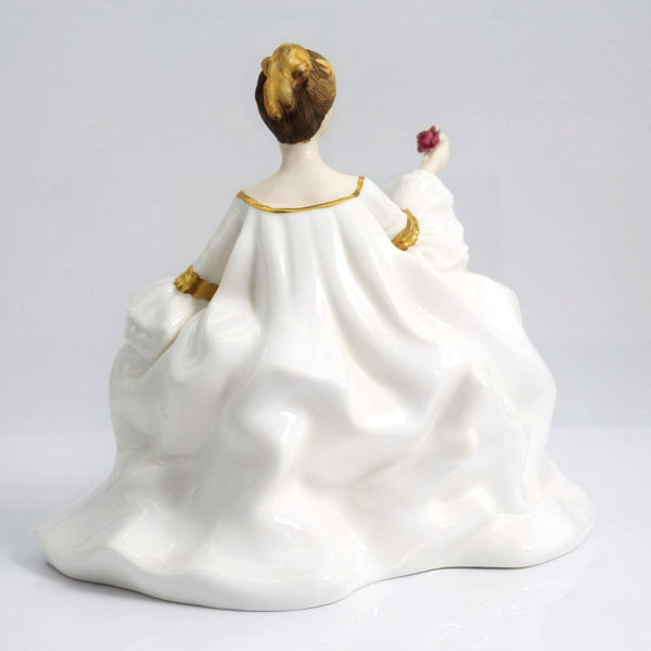 Royal Doulton Royal Doulton My Love HN2339 Porcelain Figurine Unique Shelf Decor Mantle White and Gold Victorian Romantic Rose Floral Bridgerton Downton - Porcelain Figurine ClassyTea