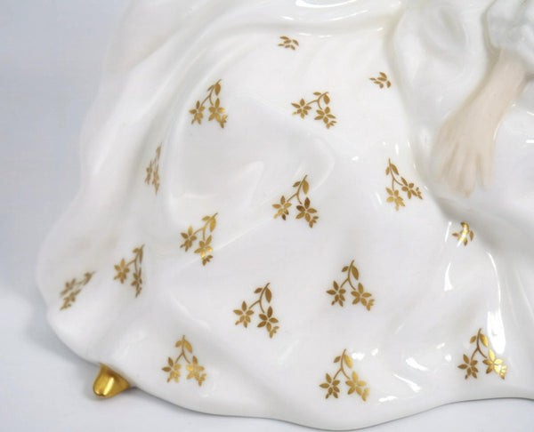 Royal Doulton Royal Doulton My Love HN2339 Porcelain Figurine Unique Shelf Decor Mantle White and Gold Victorian Romantic Rose Floral Bridgerton Downton - Porcelain Figurine ClassyTea