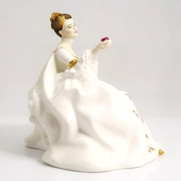 Royal Doulton Royal Doulton My Love HN2339 Porcelain Figurine Unique Shelf Decor Mantle White and Gold Victorian Romantic Rose Floral Bridgerton Downton - Porcelain Figurine ClassyTea