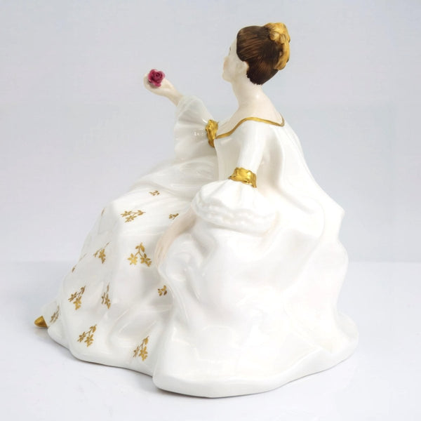 Royal Doulton Royal Doulton My Love HN2339 Porcelain Figurine Unique Shelf Decor Mantle White and Gold Victorian Romantic Rose Floral Bridgerton Downton - Porcelain Figurine ClassyTea
