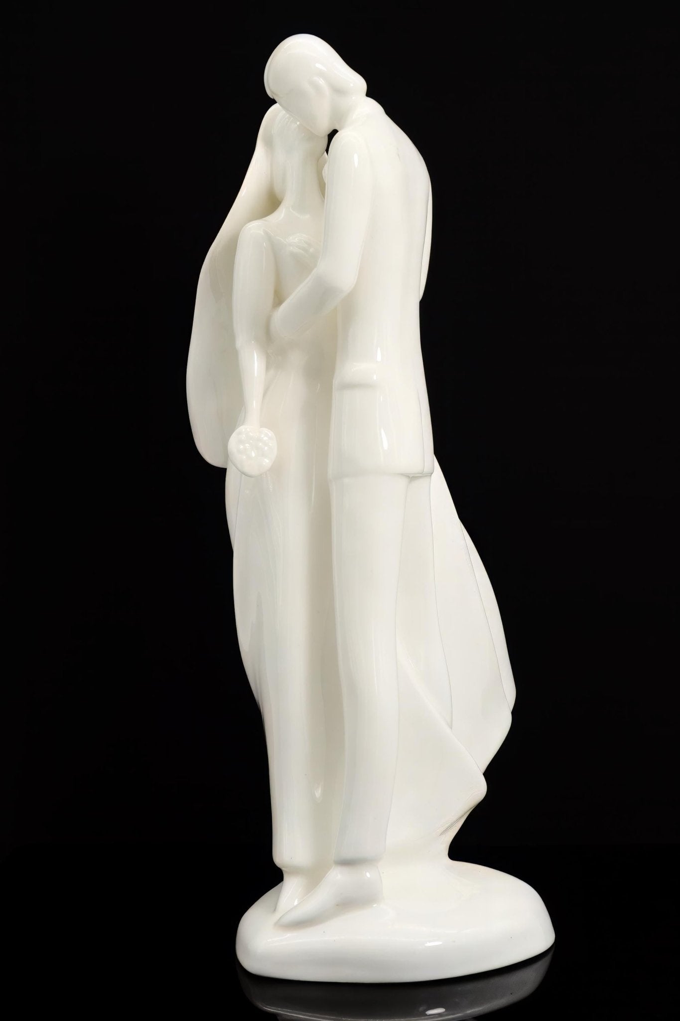 Royal Doulton Vintage Wedding Cake Topper | Tall 12" Bone China Royal Doulton Images Wedding Day Porcelain White Ivory Off White Curio Cabinet Antique - Porcelain Figurine ClassyTea
