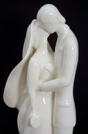 Royal Doulton Vintage Wedding Cake Topper | Tall 12" Bone China Royal Doulton Images Wedding Day Porcelain White Ivory Off White Curio Cabinet Antique - Porcelain Figurine ClassyTea