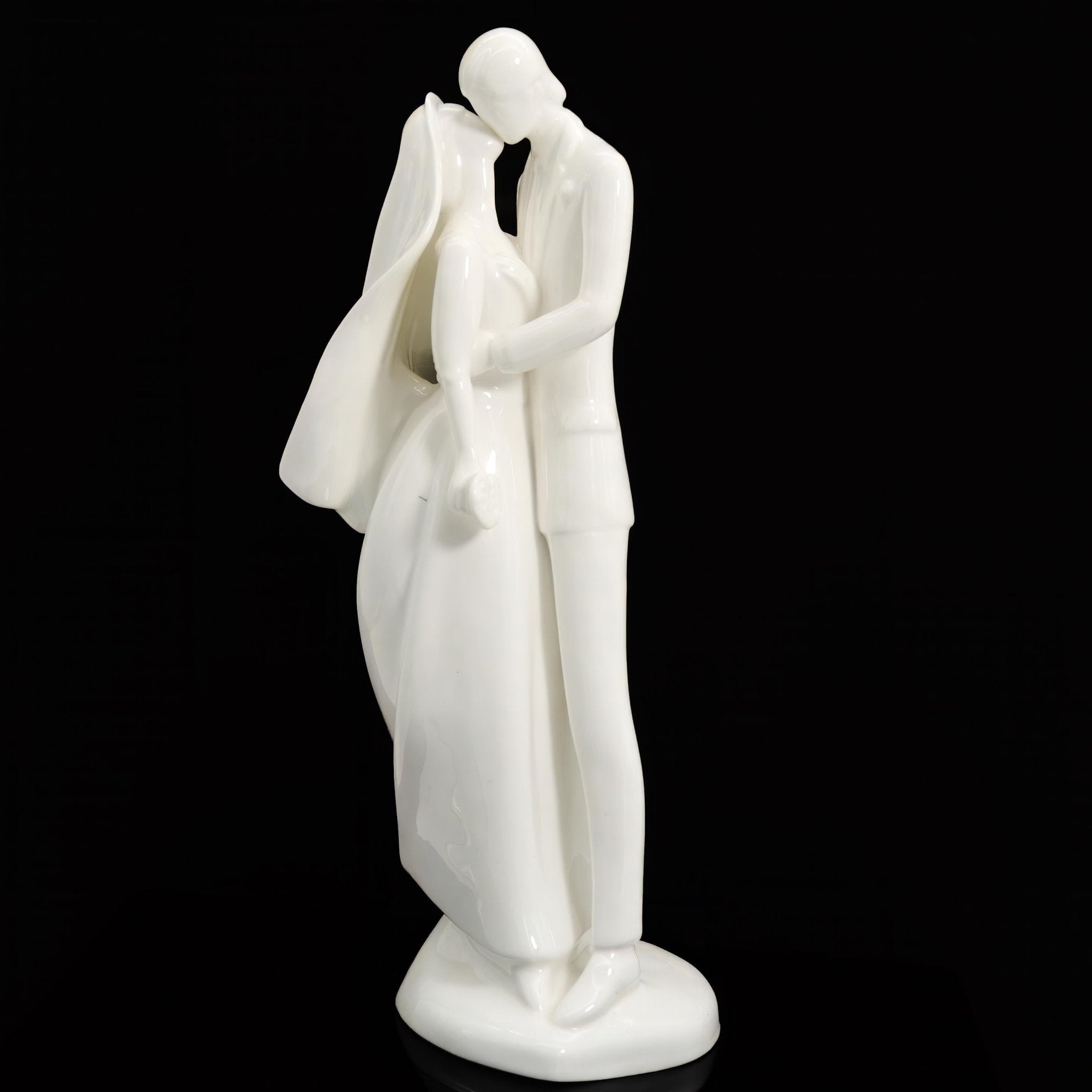 Royal Doulton Vintage Wedding Cake Topper | Tall 12" Bone China Royal Doulton Images Wedding Day Porcelain White Ivory Off White Curio Cabinet Antique - Porcelain Figurine ClassyTea