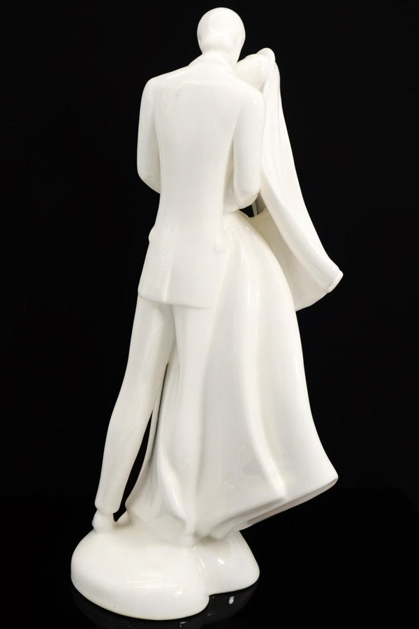 Royal Doulton Vintage Wedding Cake Topper | Tall 12" Bone China Royal Doulton Images Wedding Day Porcelain White Ivory Off White Curio Cabinet Antique - Porcelain Figurine ClassyTea