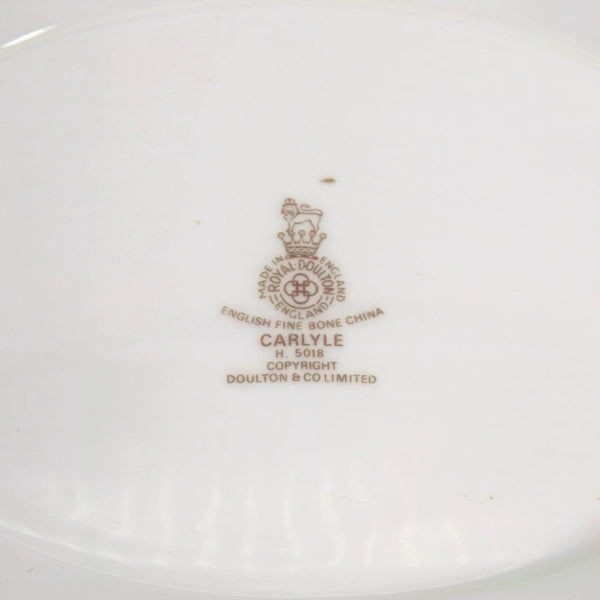 Royal Doulton Royal Doulton Carlyle Oval Covered Vegetable Bowl – Fine Bone China Serving Dish, Blue Flowers, Gold Leaves, Teal, Dinnerware Collectibles - Vegetable Bowl ClassyTea
