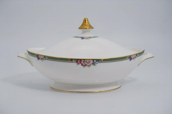 Royal Doulton Royal Doulton Orchard Hill H5233 Covered Vegetable Bowl – English Fine China with Multifloral and Fruit Design– Vintage Bone China Dinning - Vegetable Bowl ClassyTea
