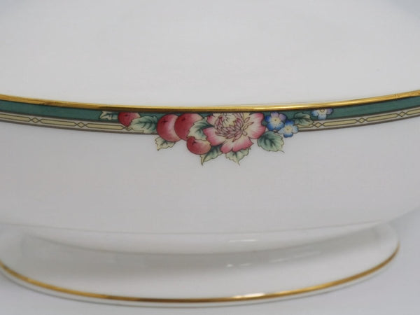 Royal Doulton Royal Doulton Orchard Hill H5233 Covered Vegetable Bowl – English Fine China with Multifloral and Fruit Design– Vintage Bone China Dinning - Vegetable Bowl ClassyTea