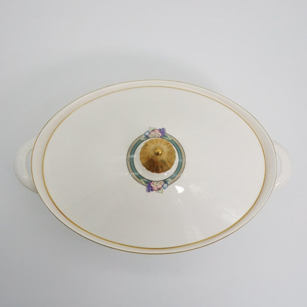 Royal Doulton Royal Doulton Orchard Hill H5233 Covered Vegetable Bowl – English Fine China with Multifloral and Fruit Design– Vintage Bone China Dinning - Vegetable Bowl ClassyTea