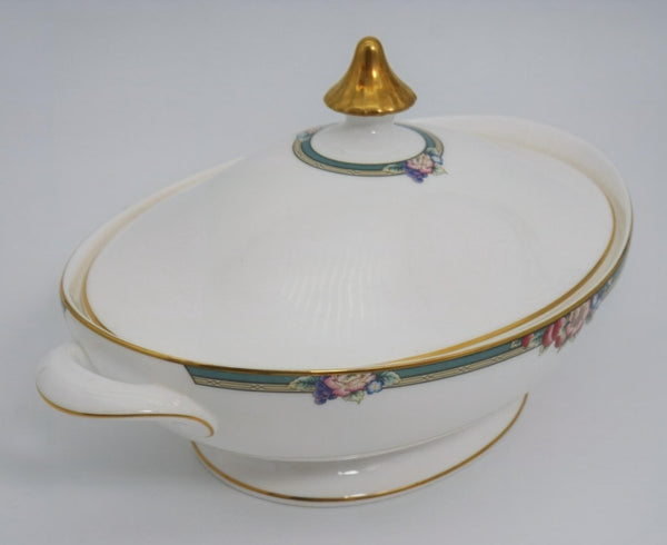 Royal Doulton Royal Doulton Orchard Hill H5233 Covered Vegetable Bowl – English Fine China with Multifloral and Fruit Design– Vintage Bone China Dinning - Vegetable Bowl ClassyTea