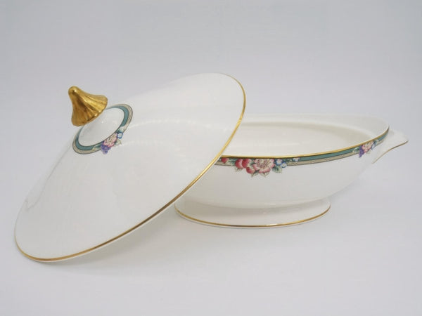 Royal Doulton Royal Doulton Orchard Hill H5233 Covered Vegetable Bowl – English Fine China with Multifloral and Fruit Design– Vintage Bone China Dinning - Vegetable Bowl ClassyTea