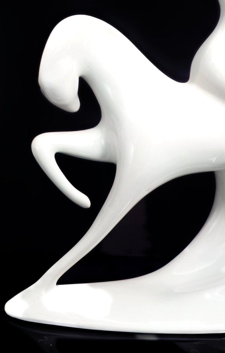 Royal Dux Large Porcelain Statue of Lady Godiva | Royal Dux Lady Godiva Minimalist Modern Art Nouveau Decor Art Deco Czech Art Lover Gift Mythological - Porcelain Figurine ClassyTea