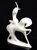 Royal Dux Large Porcelain Statue of Lady Godiva | Royal Dux Lady Godiva Minimalist Modern Art Nouveau Decor Art Deco Czech Art Lover Gift Mythological - Porcelain Figurine ClassyTea