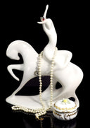 Royal Dux Large Porcelain Statue of Lady Godiva | Royal Dux Lady Godiva Minimalist Modern Art Nouveau Decor Art Deco Czech Art Lover Gift Mythological - Porcelain Figurine ClassyTea