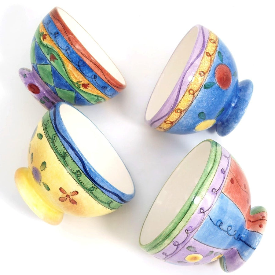 Sango Sweet Shoppe Ice Cream Bowls (5.5"), Set of 4 | Vintage Ceramic