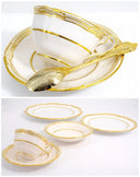 Spode Spode Sheffield China Set for 4 White Bone China Scalloped Display Antique China Cabinet Wedding Gift Copeland Antique Set with Soup Bowls - China Set ClassyTea