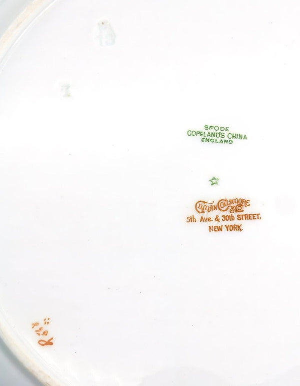 Spode Spode Sheffield Dinner Plate Gold 1920s Art Deco White Bone China Scalloped Display China Cabinet Plate Wedding Gift Copeland Antique Plate - Dinner Plates ClassyTea
