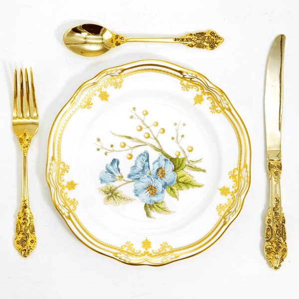 Spode Spode Stafford Flowers Salad/Dessert Plate Set of 6 (Sida & Acacia) - Plates ClassyTea