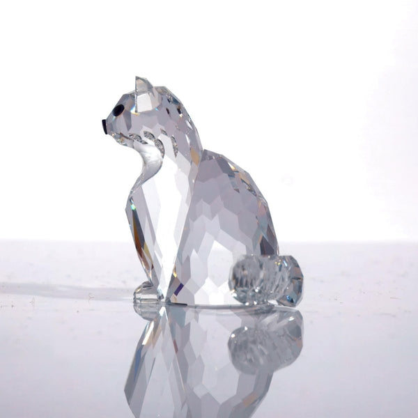 Swarovski Swarovski Crystal Cat Figurine | Tiny Crystal Animal Figurine Gift for Grandma Gift For Mom Gift for Cat Lover Small Glass Animal Small Gift - Crystal Figurine ClassyTea