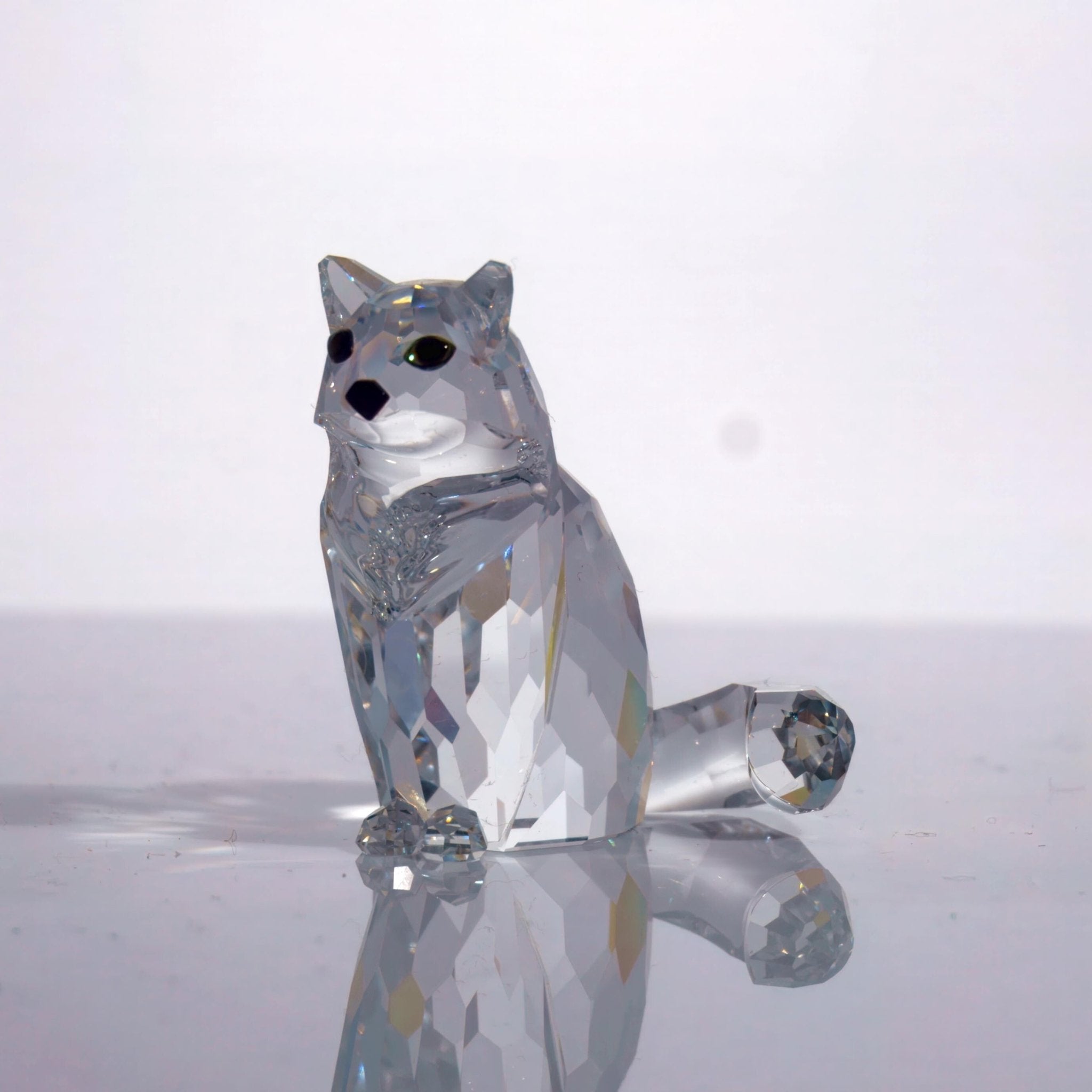 Swarovski Swarovski Crystal Cat Figurine | Tiny Crystal Animal Figurine Gift for Grandma Gift For Mom Gift for Cat Lover Small Glass Animal Small Gift - Crystal Figurine ClassyTea