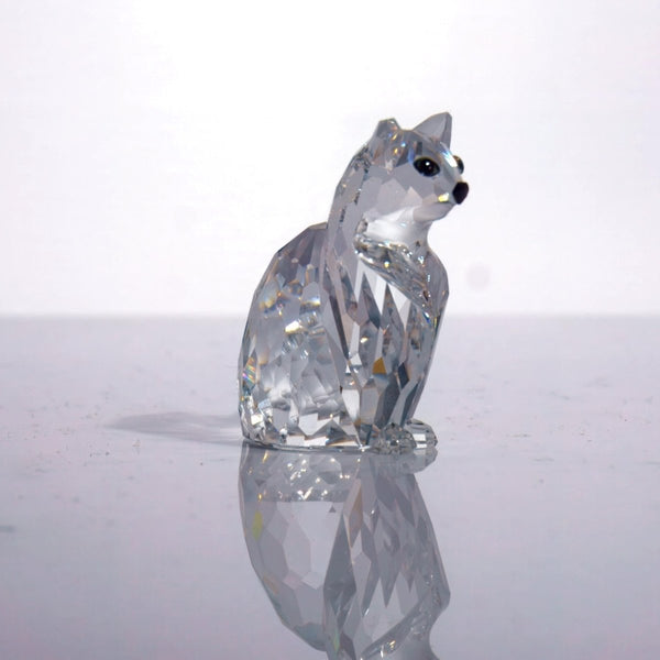 Swarovski Swarovski Crystal Cat Figurine | Tiny Crystal Animal Figurine Gift for Grandma Gift For Mom Gift for Cat Lover Small Glass Animal Small Gift - Crystal Figurine ClassyTea