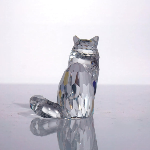 Swarovski Swarovski Crystal Cat Figurine | Tiny Crystal Animal Figurine Gift for Grandma Gift For Mom Gift for Cat Lover Small Glass Animal Small Gift - Crystal Figurine ClassyTea