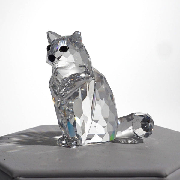 Swarovski Swarovski Crystal Cat Figurine | Tiny Crystal Animal Figurine Gift for Grandma Gift For Mom Gift for Cat Lover Small Glass Animal Small Gift - Crystal Figurine ClassyTea