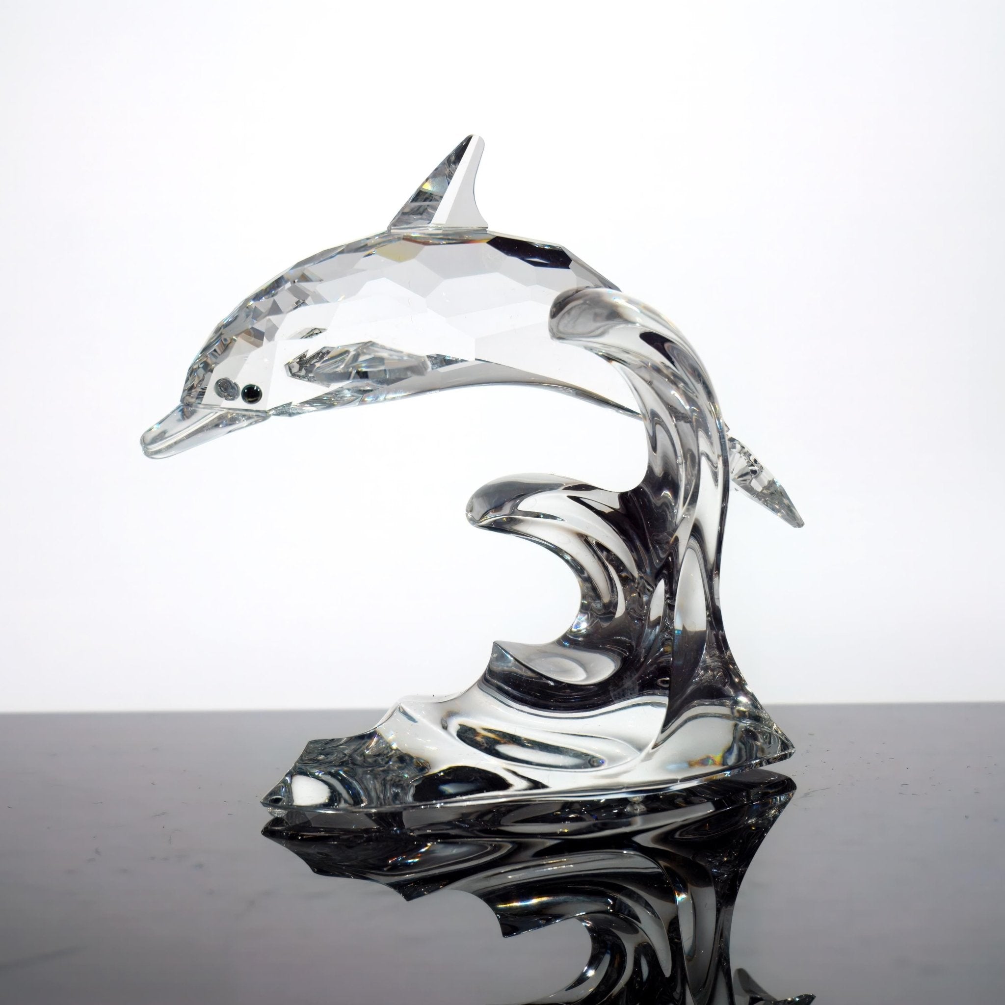 Swarovski Swarovski Crystal Dolphin Figurine | Tiny Crystal Animal Figurine Gift for Grandma Gift For Mom Gift Small Glass Animal Small Gift Coastal - Crystal Figurine ClassyTea