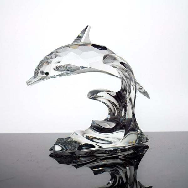 Swarovski Swarovski Crystal Dolphin Figurine | Tiny Crystal Animal Figurine Gift for Grandma Gift For Mom Gift Small Glass Animal Small Gift Coastal - Crystal Figurine ClassyTea