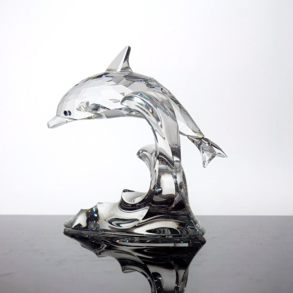 Swarovski Swarovski Crystal Dolphin Figurine | Tiny Crystal Animal Figurine Gift for Grandma Gift For Mom Gift Small Glass Animal Small Gift Coastal - Crystal Figurine ClassyTea