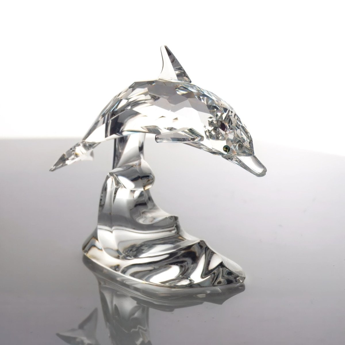Swarovski Swarovski Crystal Dolphin Figurine | Tiny Crystal Animal Figurine Gift for Grandma Gift For Mom Gift Small Glass Animal Small Gift Coastal - Crystal Figurine ClassyTea