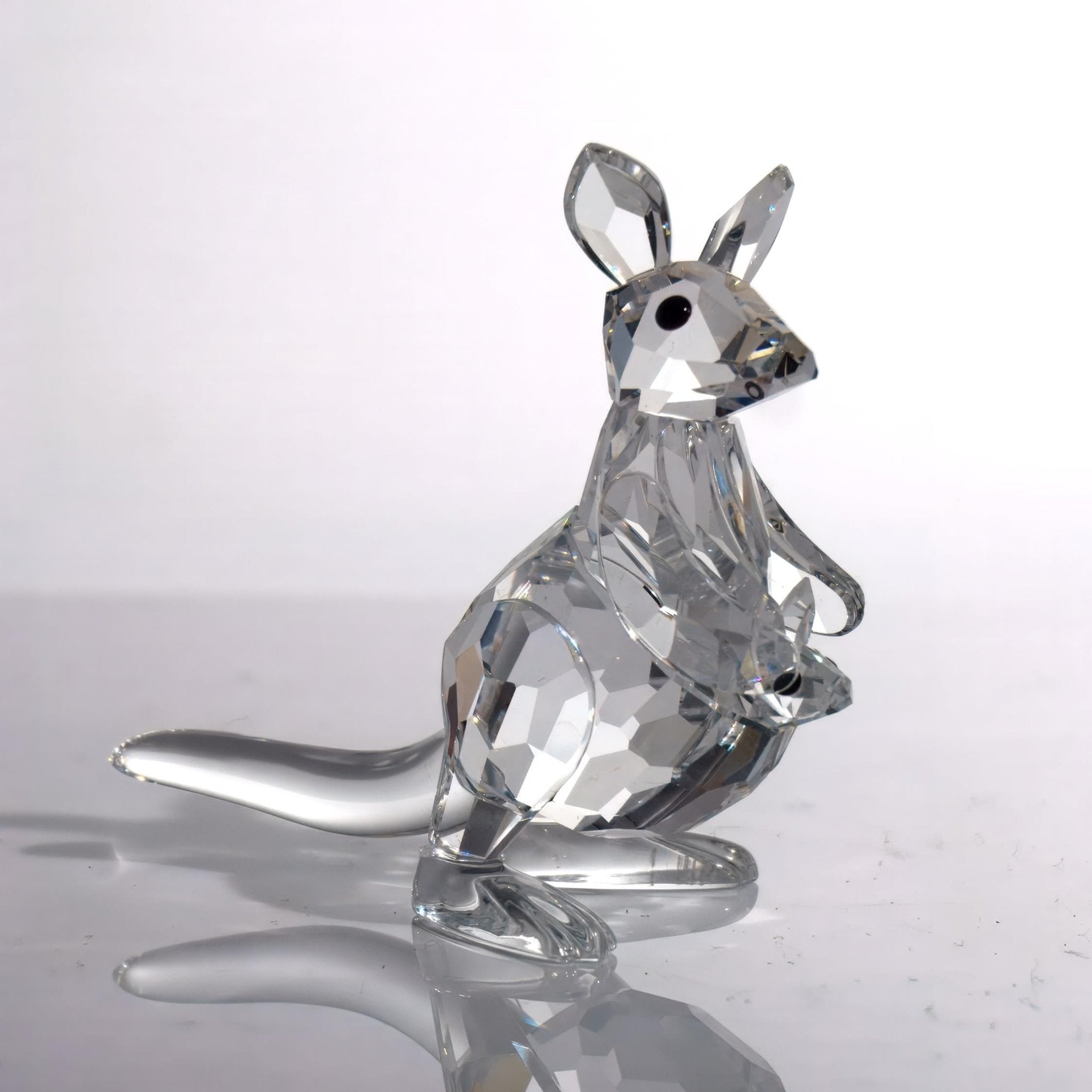 Swarovski Swarovski Crystal Kangaroo Figurine | Tiny Crystal Animal Figurine Gift for Grandma Gift for Mothers Day Gift Glass Tiny Swarovski Kangaroo - Crystal Figurine ClassyTea