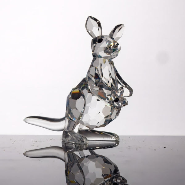 Swarovski Swarovski Crystal Kangaroo Figurine | Tiny Crystal Animal Figurine Gift for Grandma Gift for Mothers Day Gift Glass Tiny Swarovski Kangaroo - Crystal Figurine ClassyTea
