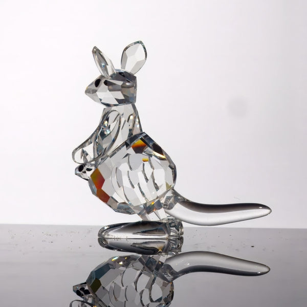 Swarovski Swarovski Crystal Kangaroo Figurine | Tiny Crystal Animal Figurine Gift for Grandma Gift for Mothers Day Gift Glass Tiny Swarovski Kangaroo - Crystal Figurine ClassyTea