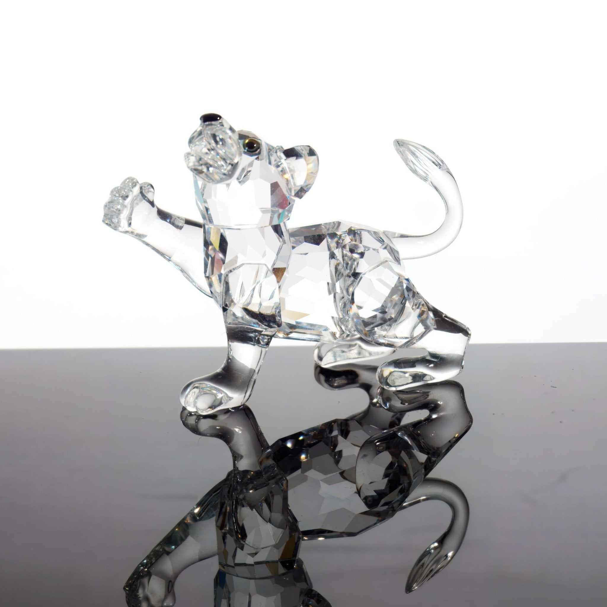 Swarovski Swarovski Crystal Lion Cub Figurine | Tiny Crystal Animal Figurine Gift for Grandma Gift For Mom Gift for Cat Lover Small Glass Animal Gift - Crystal Figurine ClassyTea