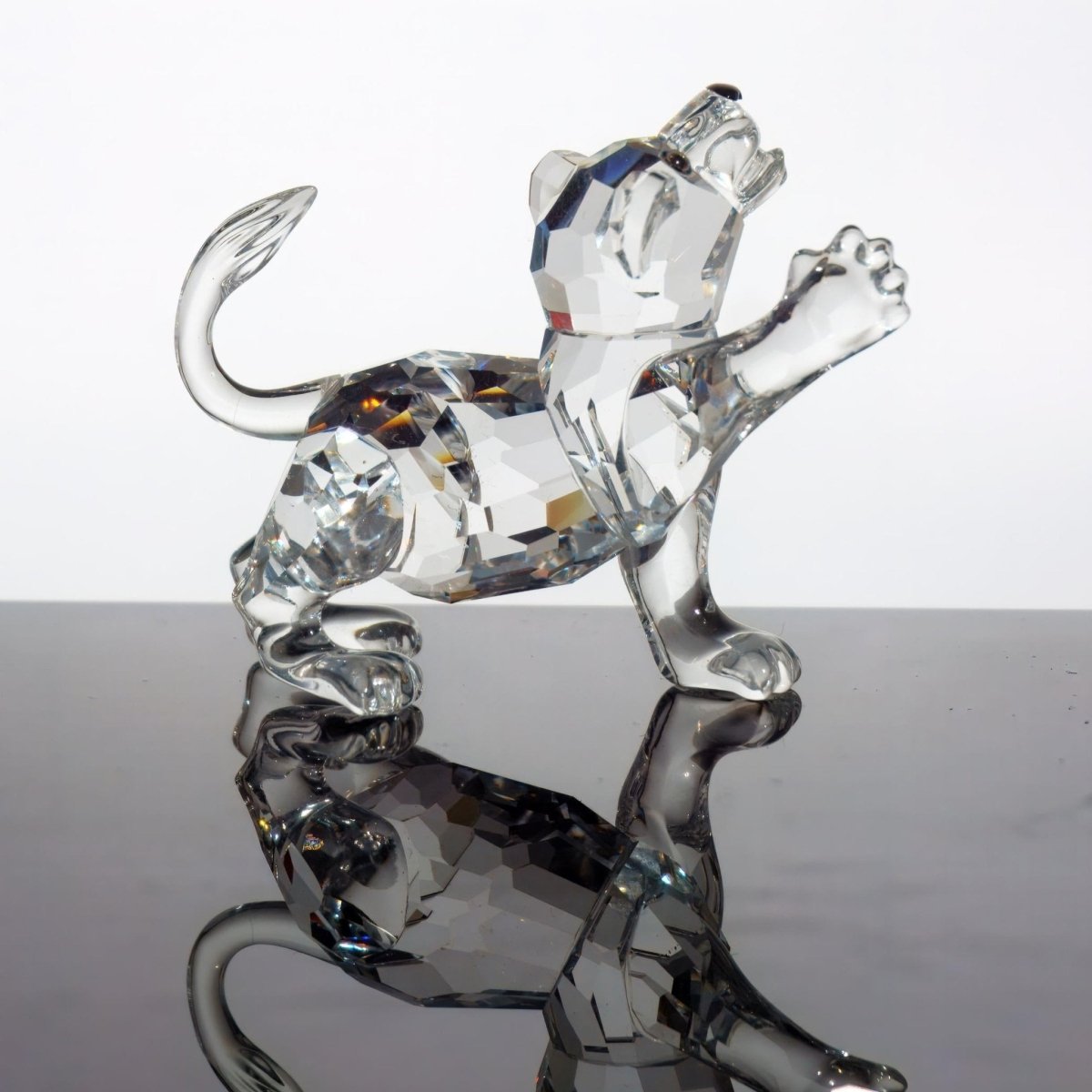 Swarovski Swarovski Crystal Lion Cub Figurine | Tiny Crystal Animal Figurine Gift for Grandma Gift For Mom Gift for Cat Lover Small Glass Animal Gift - Crystal Figurine ClassyTea