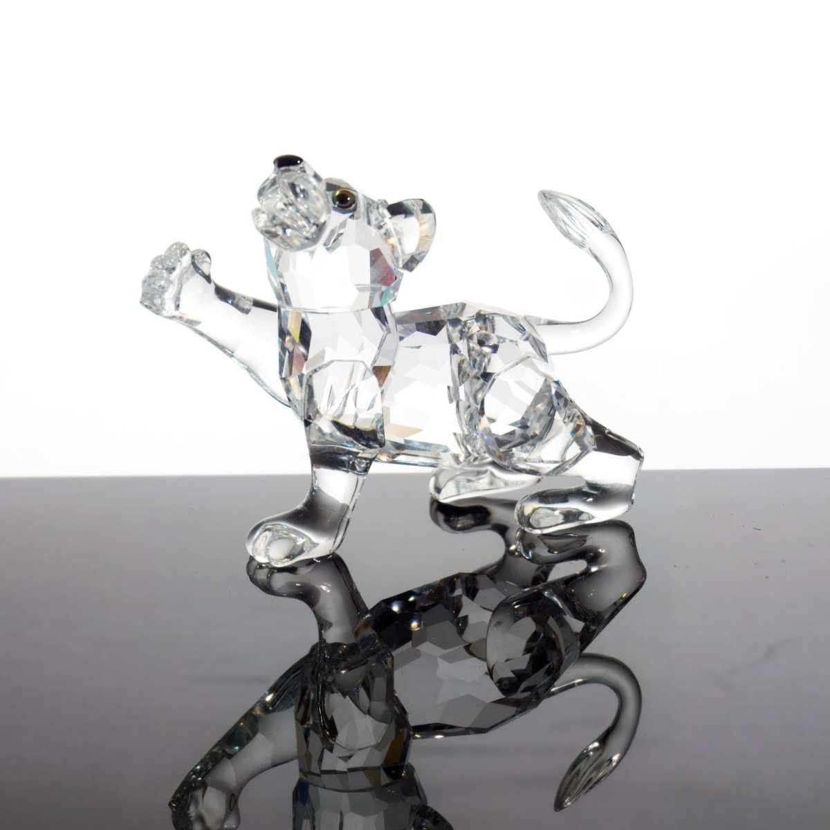 Swarovski Swarovski Crystal Lion Cub Figurine | Tiny Crystal Animal Figurine Gift for Grandma Gift For Mom Gift Small Glass Animal Small Gift Mothers - Crystal Figurine ClassyTea