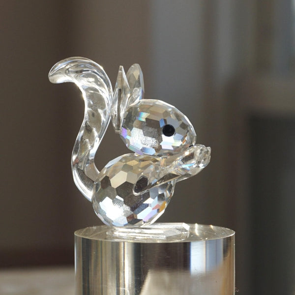 Swarovski Swarovski Crystal Squirrel Figurine | Tiny Crystal Animal Figurine Gift for Grandma Gift For Mom Gift Small Glass Animal Small Gift Mothers - Crystal Figurine ClassyTea