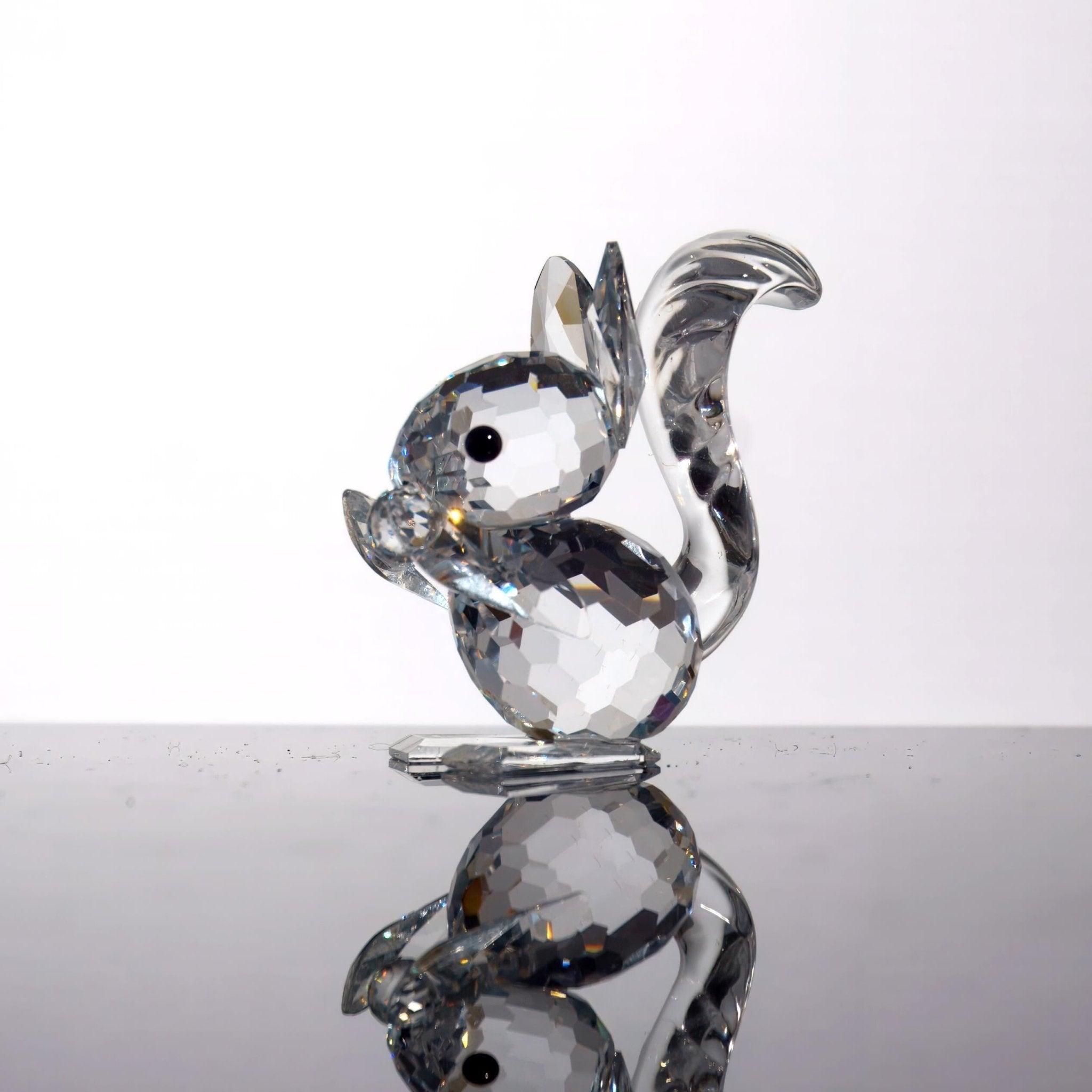 Swarovski Swarovski Crystal Squirrel Figurine | Tiny Crystal Animal Figurine Gift for Grandma Gift For Mom Gift Small Glass Animal Small Gift Mothers - Crystal Figurine ClassyTea