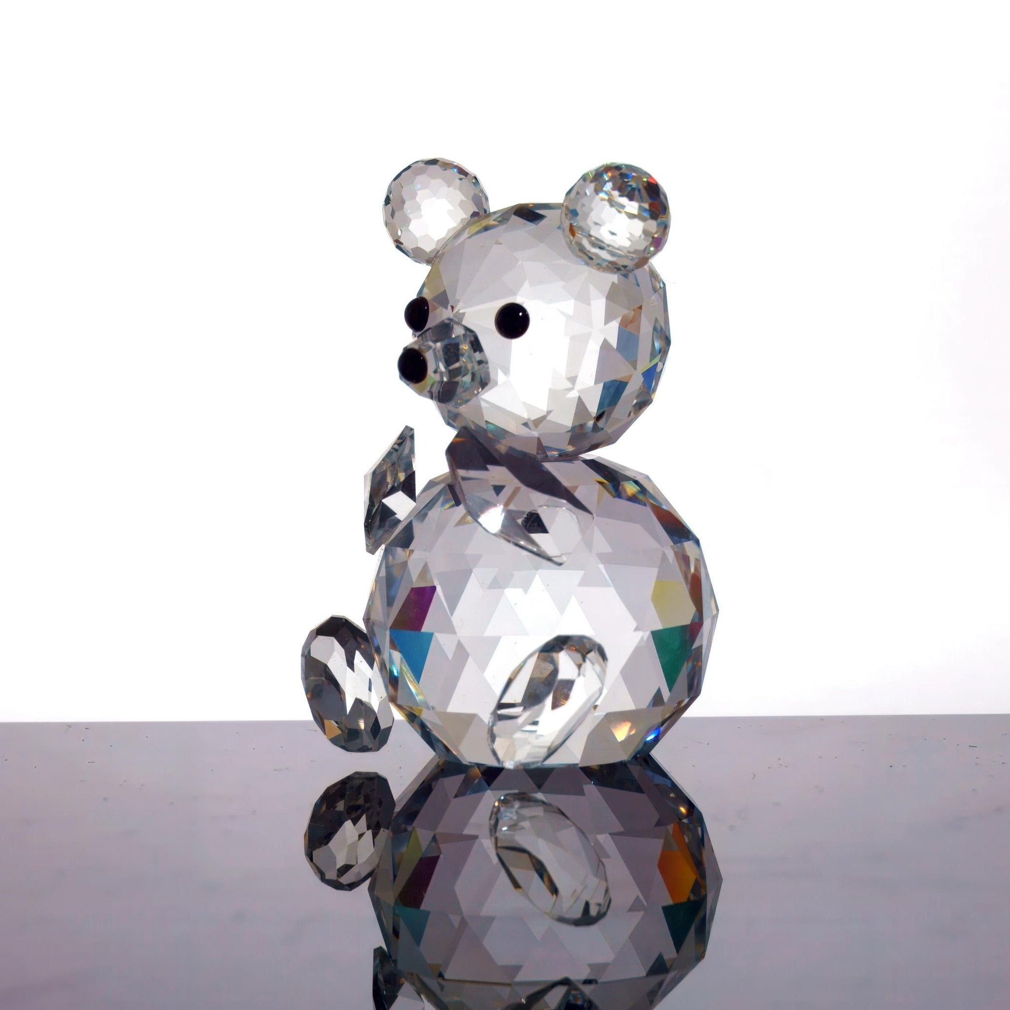 Swarovski Swarovski Crystal Teddy Bear Figurine | Tiny Crystal Animal Figurine Gift for Grandma Gift for Grandson Gift for Bear Lover Glass Animal - Crystal Figurine ClassyTea