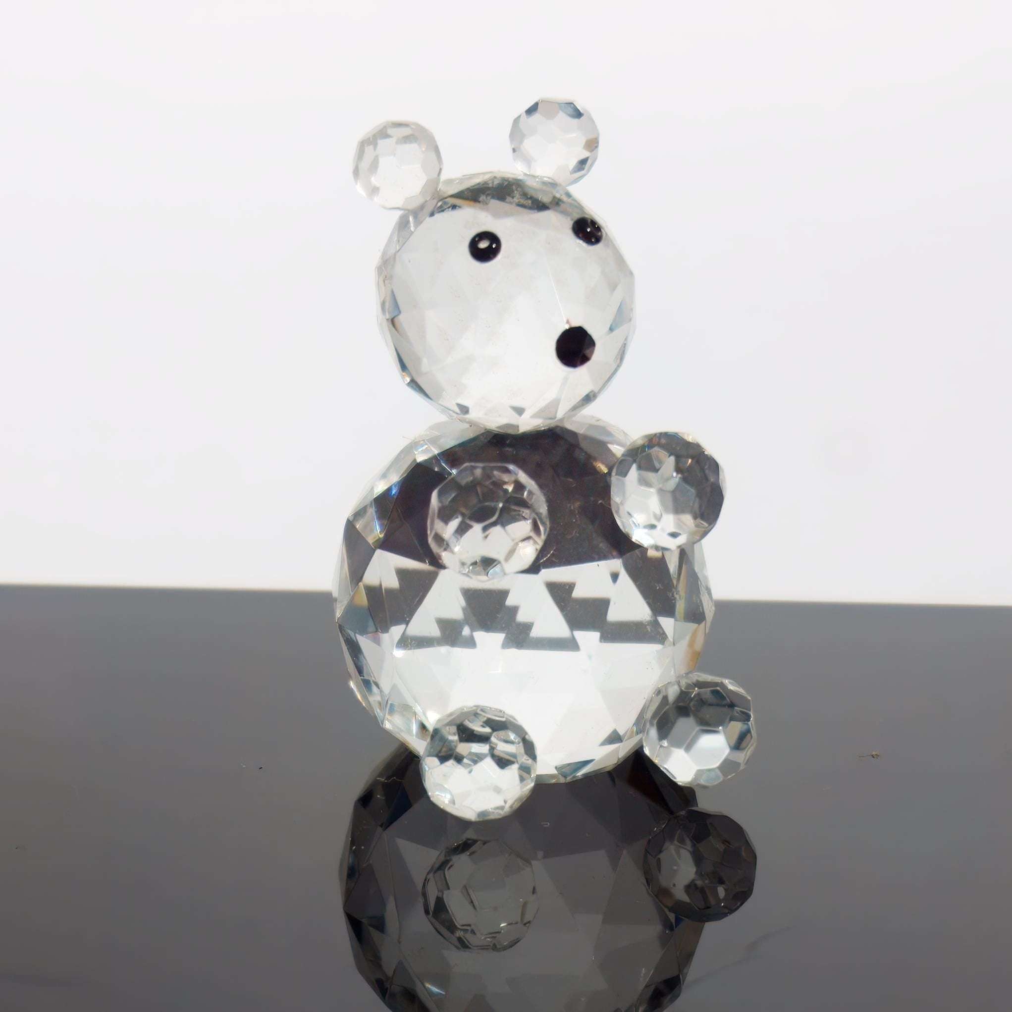 Swarovski Swarovski Crystal Teddy Bear Figurine | Tiny Crystal Animal Figurine Gift for Grandma Gift for Mom Gift for Bear Lover Small Glass Animal - Crystal Figurine ClassyTea
