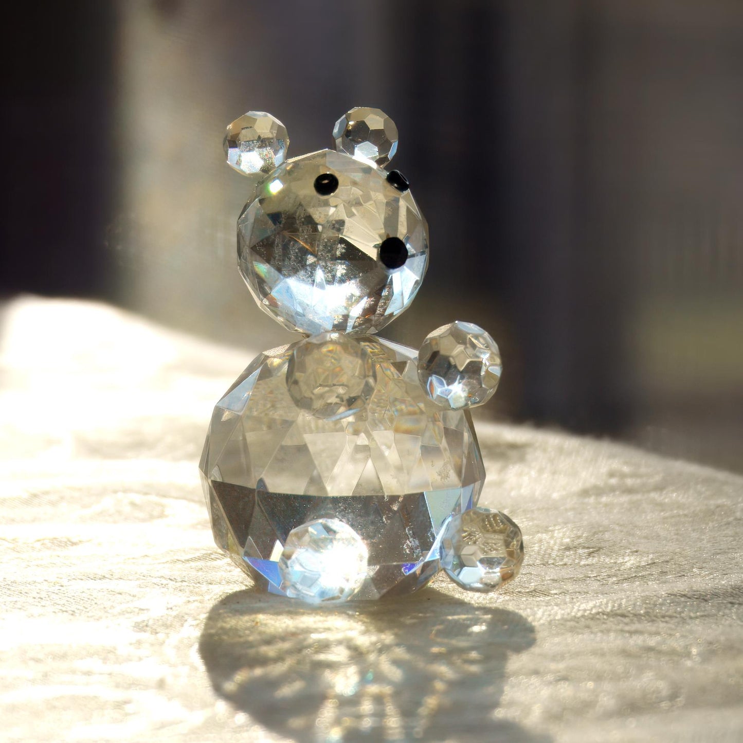Swarovski Swarovski Crystal Teddy Bear Figurine | Tiny Crystal Animal Figurine Gift for Grandma Gift for Mom Gift for Bear Lover Small Glass Animal - Crystal Figurine ClassyTea