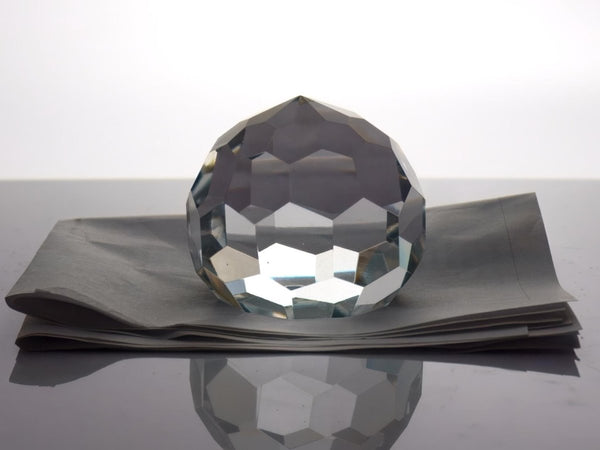 Tiffany & Co Tiffany And Co Paperweight | German - Precision Cut Crystal Unique Desk Decor Glass Old Money Aesthetic Style Round 3rd 15th Anniversary - Crystal Paperweight ClassyTea
