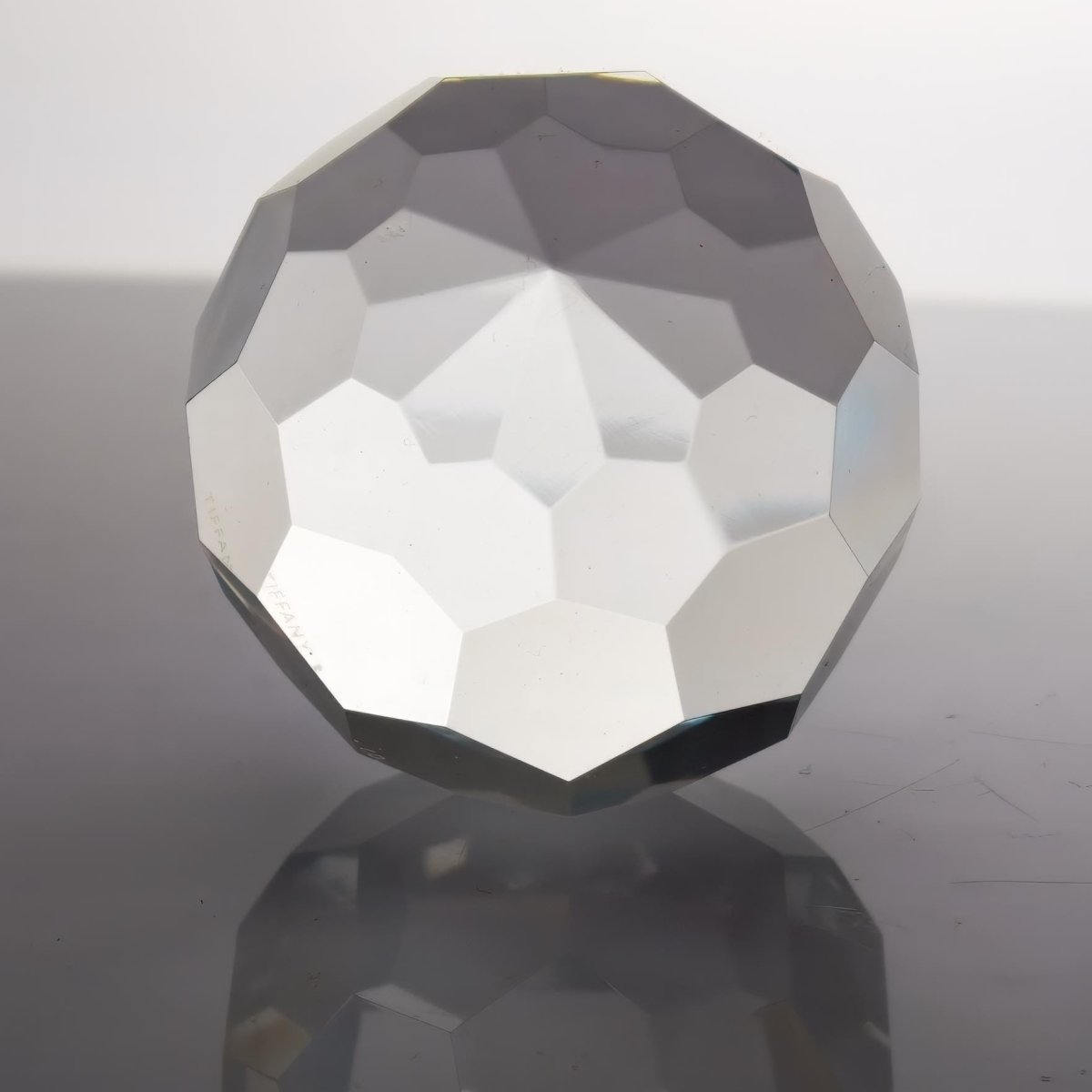 Tiffany & Co Tiffany And Co Paperweight | German - Precision Cut Crystal Unique Desk Decor Glass Old Money Aesthetic Style Round 3rd 15th Anniversary - Crystal Paperweight ClassyTea