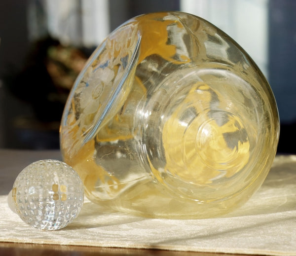 Tiffin Tiffin Mandarin Yellow Glass Decanter (1920s - 1930s) | Crystal - Glass Decanter ClassyTea
