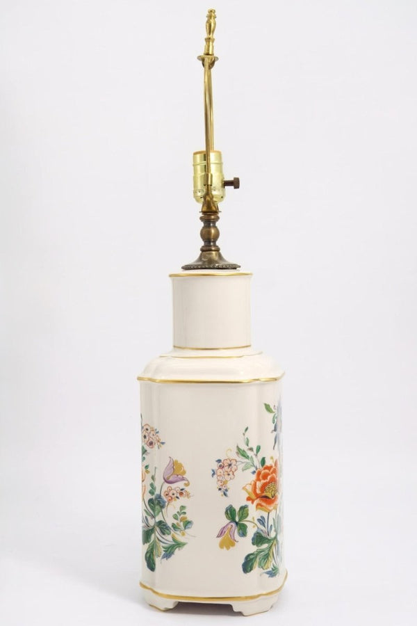 Tilden Thurber Floral Porcelain Table Lamp For Country Decor Ceramic Lamp For Farmhouse Aesthetic Brass Gold Unique Tilden Thurber Cute Lamp China Lamp - Table Lamp ClassyTea