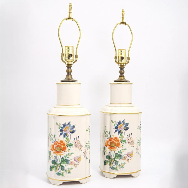 Tilden Thurber Floral Porcelain Table Lamp For Country Decor Ceramic Lamp For Farmhouse Aesthetic Brass Gold Unique Tilden Thurber Cute Lamp China Lamp - Table Lamp ClassyTea