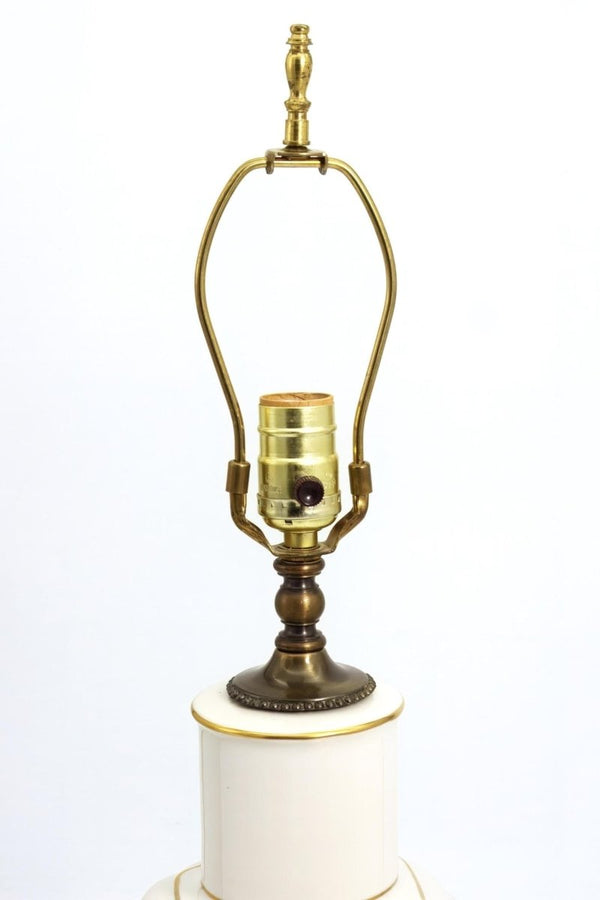 Tilden Thurber Floral Porcelain Table Lamp For Country Decor Ceramic Lamp For Farmhouse Aesthetic Brass Gold Unique Tilden Thurber Cute Lamp China Lamp - Table Lamp ClassyTea