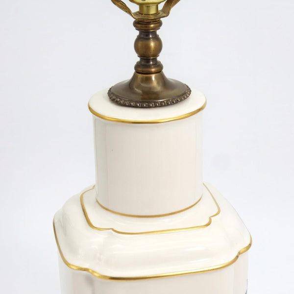 Tilden Thurber Floral Porcelain Table Lamp For Country Decor Ceramic Lamp For Farmhouse Aesthetic Brass Gold Unique Tilden Thurber Cute Lamp China Lamp - Table Lamp ClassyTea