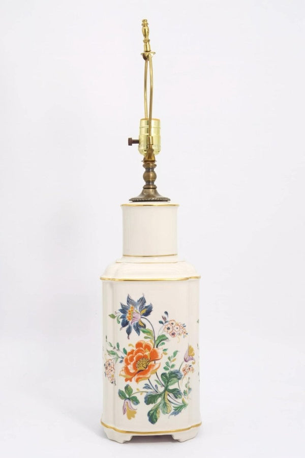 Tilden Thurber Floral Porcelain Table Lamp For Country Decor Ceramic Lamp For Farmhouse Aesthetic Brass Gold Unique Tilden Thurber Cute Lamp China Lamp - Table Lamp ClassyTea